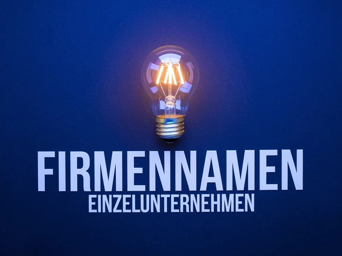 glühbirne-Firmennamen-Einzelunternehmen