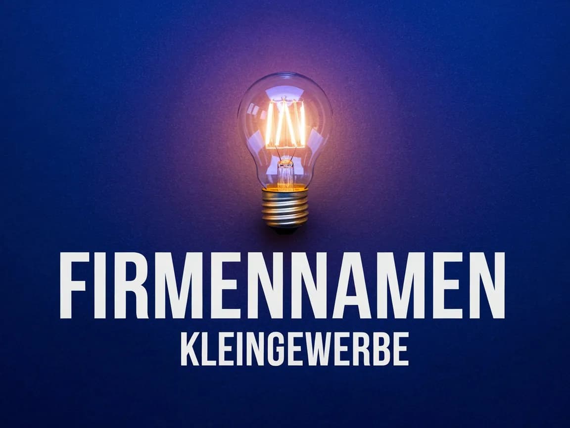 glühbirne-Firmennamen-Kleingewerbe